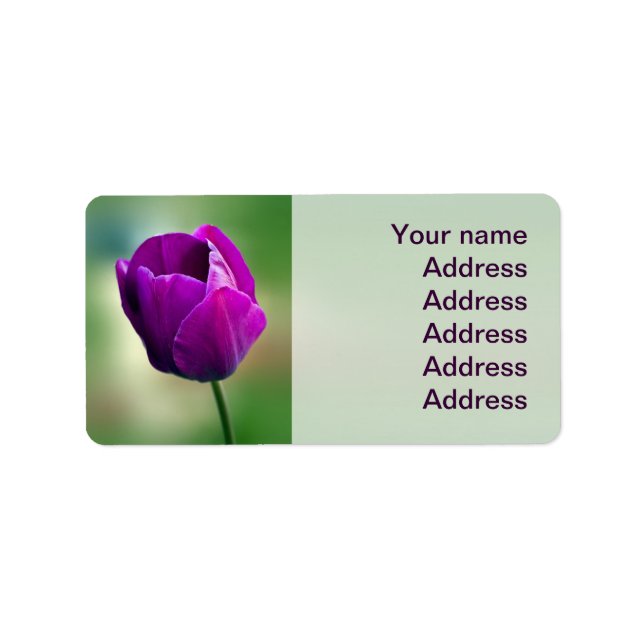 Etiqueta Tulipa Roxa (Frente)