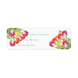 Etiqueta Tulipas e Chá de panela Branco da Borboleta