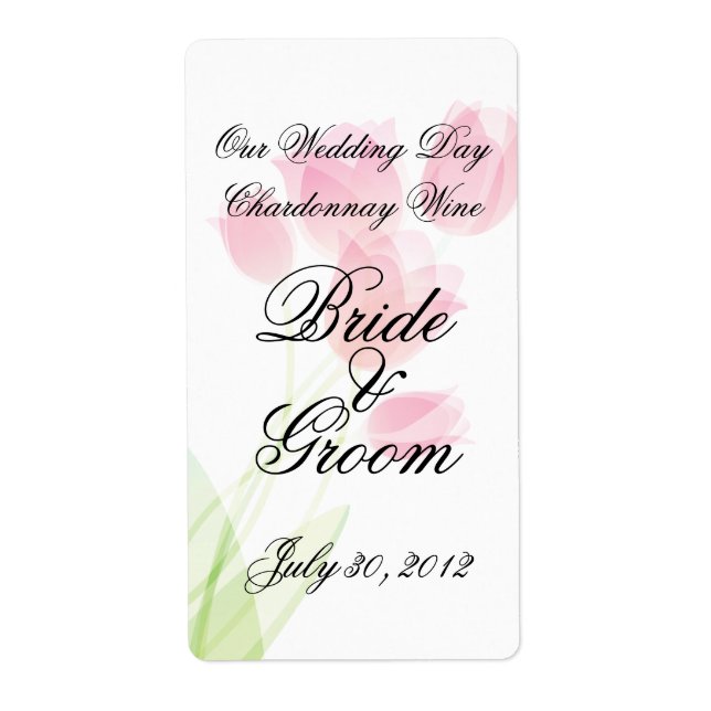 Etiqueta Tulipas Rosa (Frente)