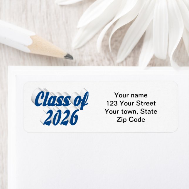 Etiqueta Turma de 2026 texto de formatura em azul (Insitu)