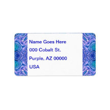 Turquesa e Abstrato de vidro roxo