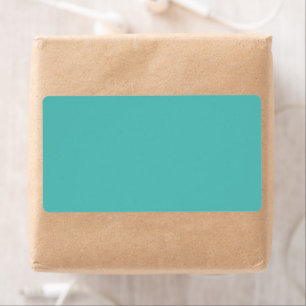 Etiqueta Turquesa pastel de eucalipto maciço, simples