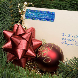 Etiqueta Turquesa Paz e Joy Natal