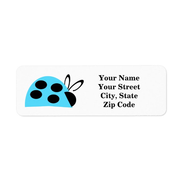 Etiqueta Turquoise-Ladybug (Frente)