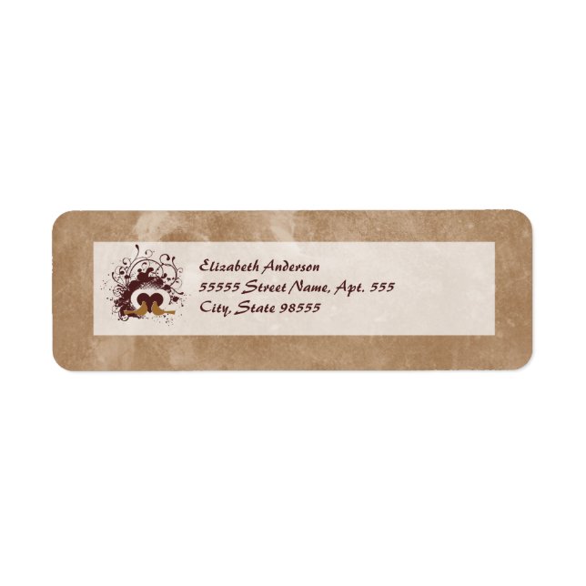 Etiqueta Tuscan Brown ama Aves Com Nome (Frente)