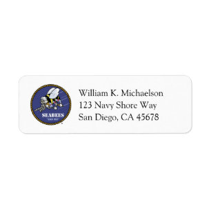 Etiqueta U.S. Seabees do marinho  
