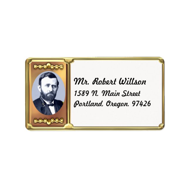Etiqueta Ulisses S. Grant Address Label (Frente)
