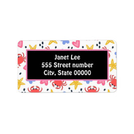 Etiqueta Um belo rótulo de endereço de tipo único