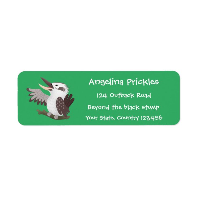 Etiqueta Um desenho animado e engraçado (Frente)