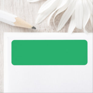 Etiqueta um fundo verde com borda branca