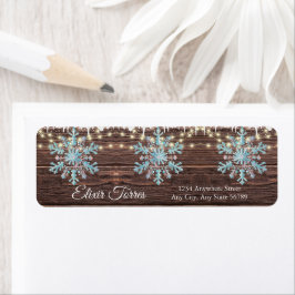 Etiqueta Um pequeno Chá de fraldas Russo de inverno com Flo