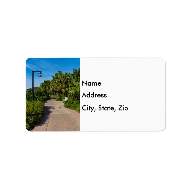 Etiqueta Uma caminhada de resort (Frente)