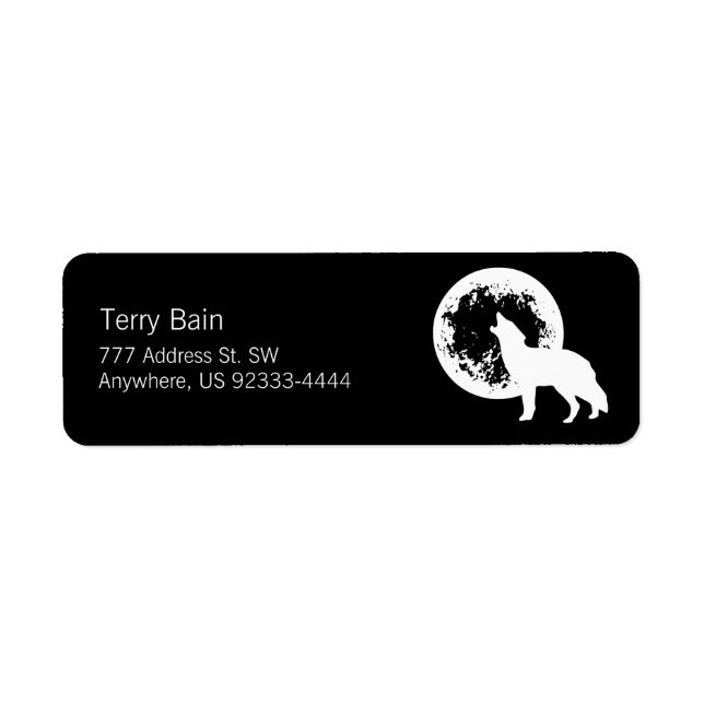 Etiqueta Uma Lua de Lobo (Frente)