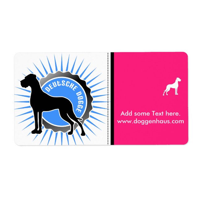 Etiqueta Und severo Schrift de Deutsche Doggem (Frente)