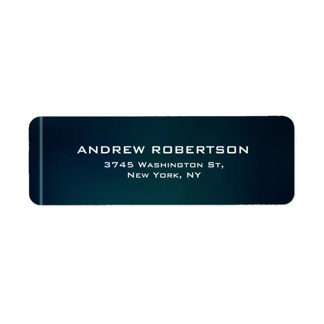 Etiqueta Único Contemporâneo Elegante Azul (Frente)