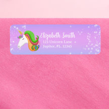 Unicórnio Colorido Glitter Personalizado 