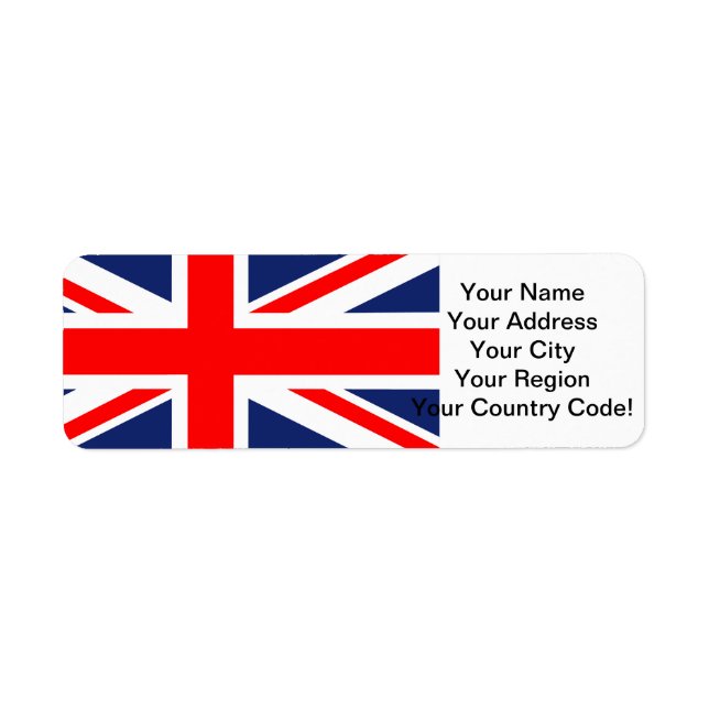 Etiqueta Union Jack (Frente)