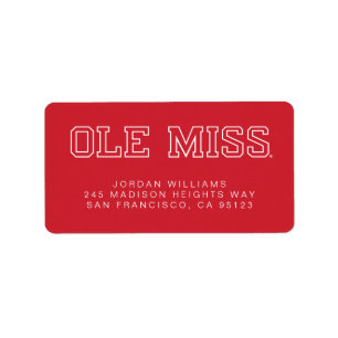 Etiqueta Universidade do Mississippi Ole Miss Wordmark