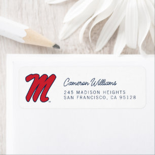 Etiqueta Universidade do Mississippi   Script M