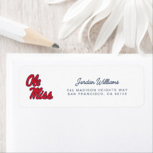 Etiqueta Universidade do Mississippi   Script Ole Miss