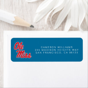 Etiqueta Universidade do Mississippi Script Ole Miss