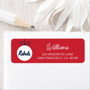 Etiqueta Universidade do Mississippi Script Rebels