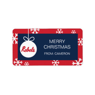 Etiqueta Universidade do Mississippi Script Rebels