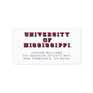 Etiqueta Universidade do Mississippi   Tipo de bloco