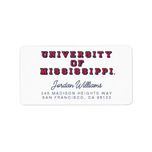 Etiqueta Universidade do Mississippi   Tipo de bloco