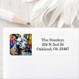 Etiqueta Urbano Grafite Street Art Pitbull