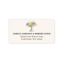 Etiqueta Urn Floral de Jardim Toscano Endereço de Resposta 