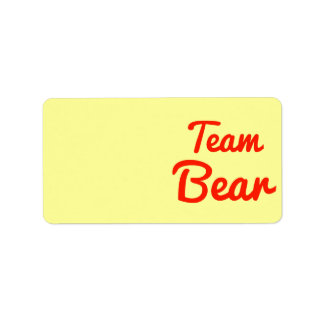 Etiqueta Urso de Equipe