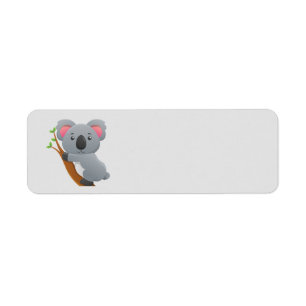 Etiqueta Urso de Koala animado