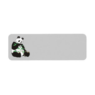 Etiqueta Urso de panda animado