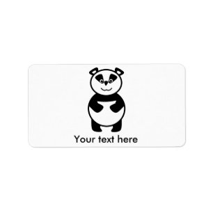 Etiqueta Urso de panda de sorriso