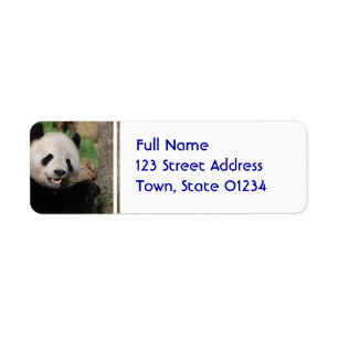 Etiqueta Urso de panda de sorriso