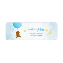 Urso de pelúcia com chá de fraldas de balão