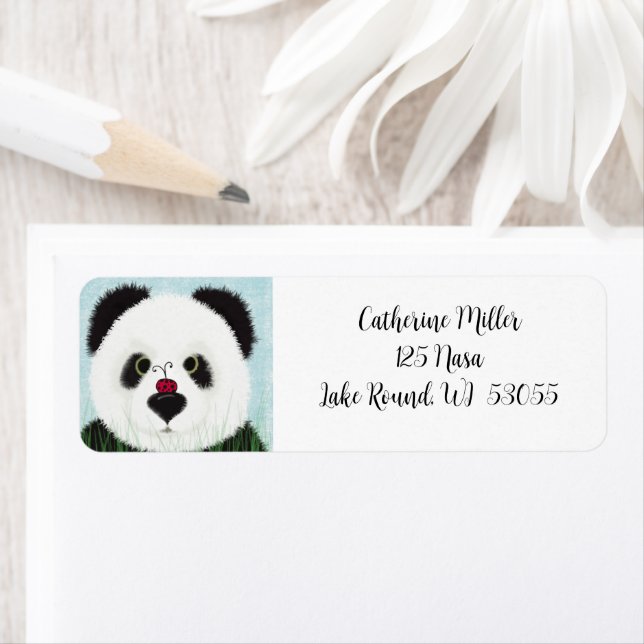 Etiqueta Urso Panda Adorável (Insitu)