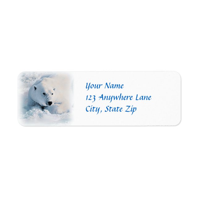 Etiqueta Urso Polar e Neve (Frente)