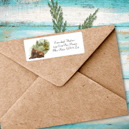 Etiqueta Ursos Russos de Aventura Florestal