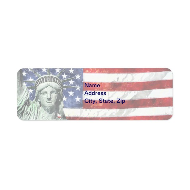 ETIQUETA USA FLAG & LIBERTY (Frente)