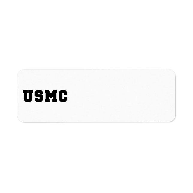 Etiqueta USMC [texto em negrito] (Frente)