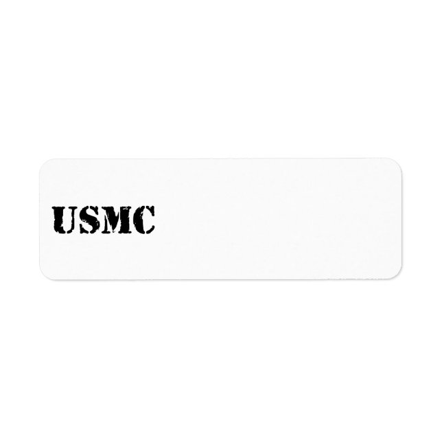 Etiqueta USMC [texto estêncil] (Frente)