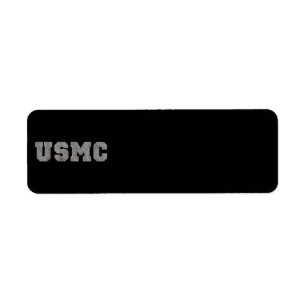 Etiqueta USMC [texto oxidado]