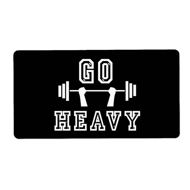 Etiqueta Vá pesado (Frente)