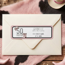Vaca com Laço Rosa Caubói Ocidental 50 e Aniversár