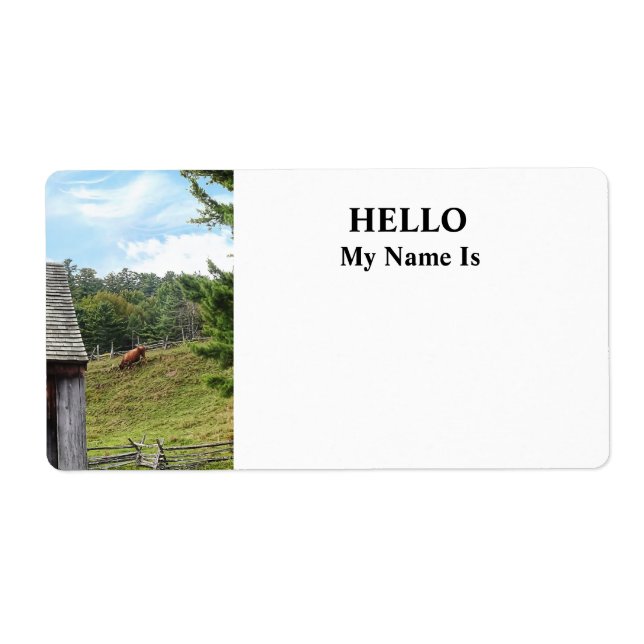 Etiqueta Vaca em Hill (Frente)