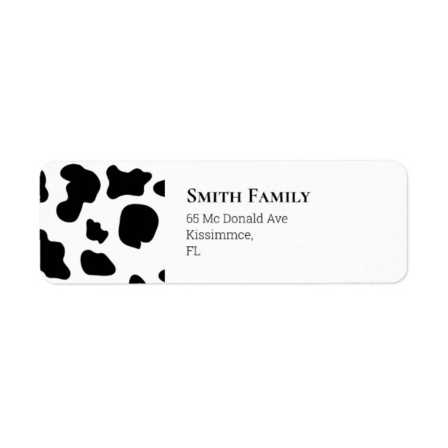 Etiqueta Vaca Preta e Branca (Frente)