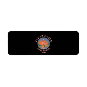 Etiqueta Vaga de Clearwater Flamingo 2021 Funny Flamingo