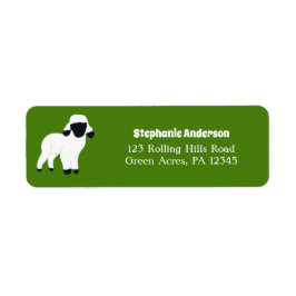 Etiqueta Valais Negros Lâmpada de Ovelha Endereço de Devolu